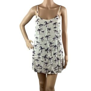 American Apparel Palm Tree Print Mini Slip Dress XS
